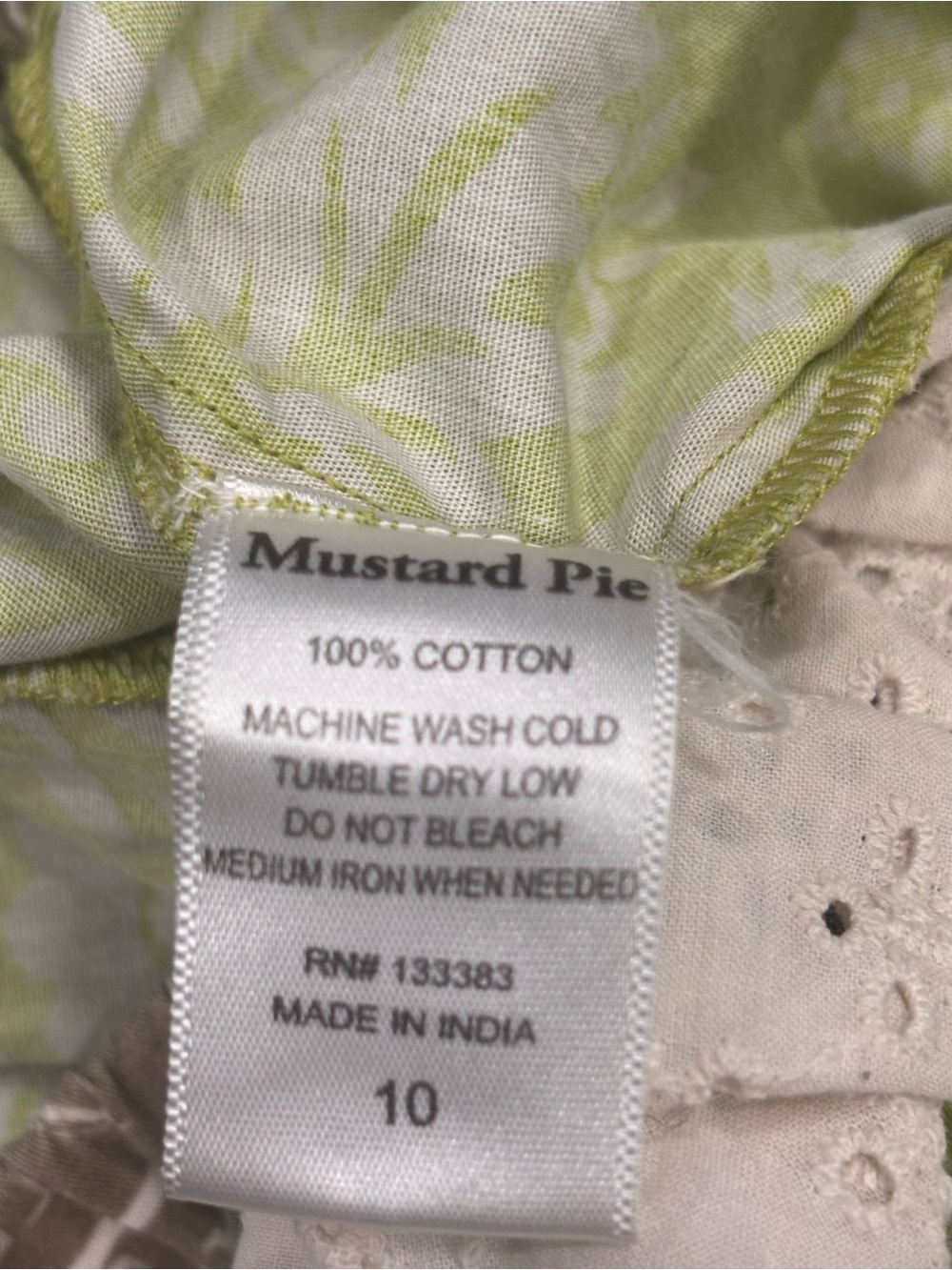 Mustard Pie Tiered Ruffle Pants 100% Cotton Girls Size 10 - Picture 3 of 4